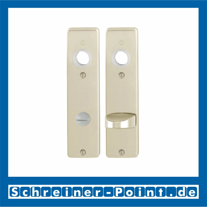 Hoppe Kurzschild 202KP Aluminium F2 Neusilber  Bad / WC